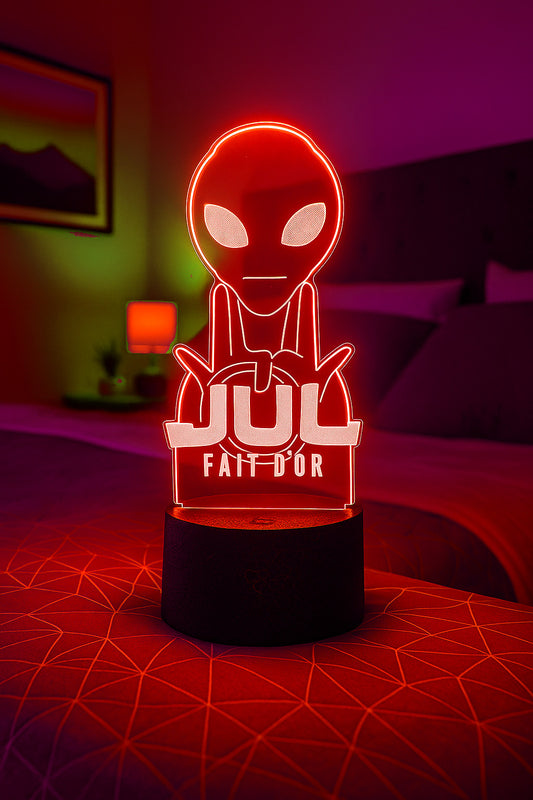 LED Night Light Celebrity JUL for Fans Bedroom Decoration Lighting Birthday Gift Battery Powered Color Changing 3D Lamp Jul