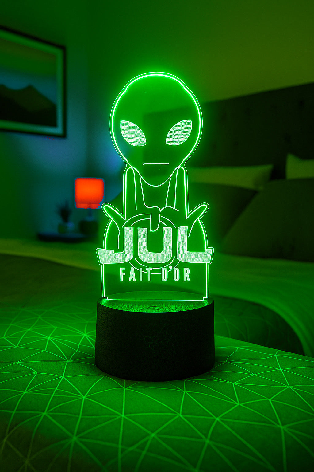 LED Night Light Celebrity JUL for Fans Bedroom Decoration Lighting Birthday Gift Battery Powered Color Changing 3D Lamp Jul