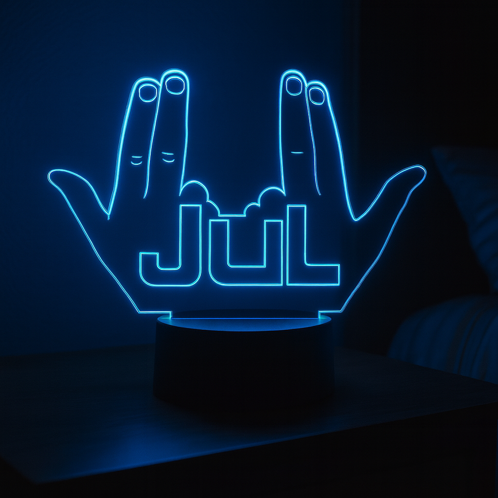 Lampe LED 3D – Veilleuse Ambiance Rap ✨ Édition Collector Fan