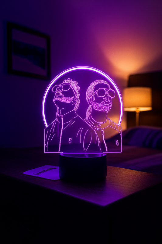 Lampe LED 3D Duo Rap Français – Édition Spéciale Collector